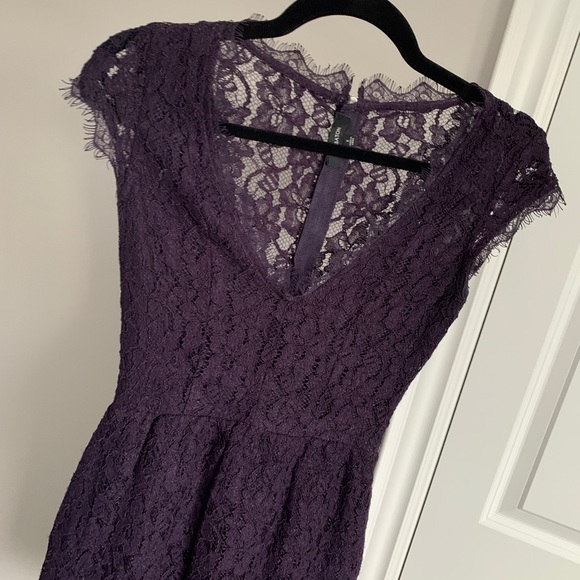 Babaton Dresses & Skirts - Purple Lace Dress - Aritzia Babaton